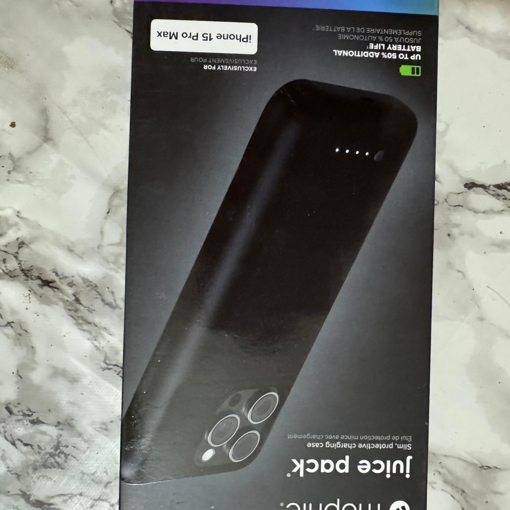 Juice Pack for iPhone 15 Pro Max - Black